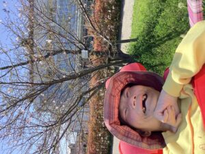 ウエルネスガーデンの桜の花と利用者さんの写真7