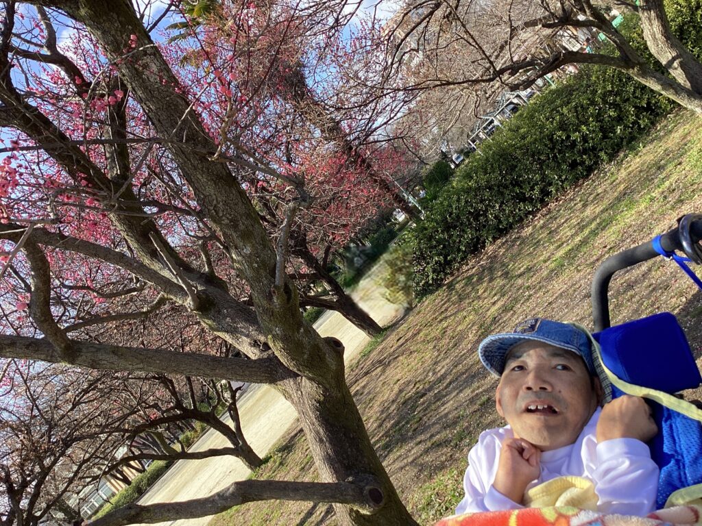 桜の花と利用者さんの写真８